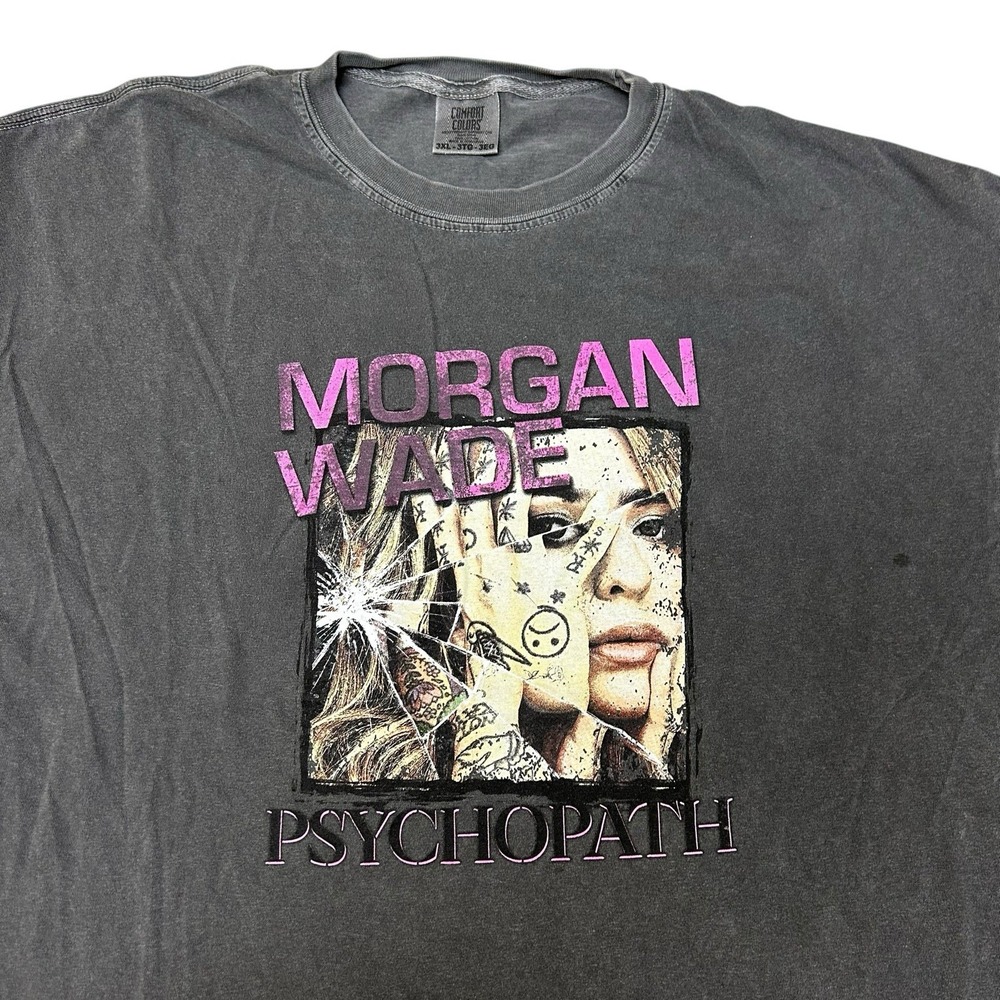 Morgan Wade‎ Psychopath Band Shirt Gray Wash Size 3XL T Shirt